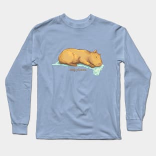 Sleepy Capybara Long Sleeve T-Shirt